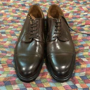 Bruno Magli Brown Leather Lace Up Dress Shoes Size 9 - Like new maybe worn twice